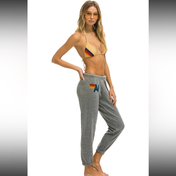 Stylish Gray Joggers with Rainbow Detail - Picture 2 of 6